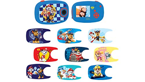 LEXIBOOK, D Paw Patrol, Chase y Marchall, Patrulla Canina-Cámara de Fotos Digital 5MP, Pantalla LCD, con 10 Adhesivos, función vídeo, Color Azul, DJ070PA