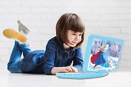 LEXIBOOK Frozen Disney Lector DVD Portátil 7" con Puerto USB Y Mando, Azul (Lexibook DVDP6FZ)