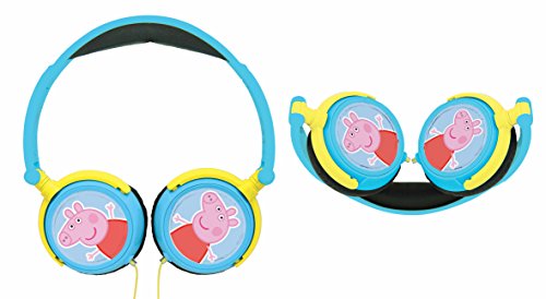 LEXIBOOK HP015PP Peppa Pig-Cascos audio, auriculares estéreo, diadema ajustable y plegable, 20.4 x 16.8 x 7.3 cm