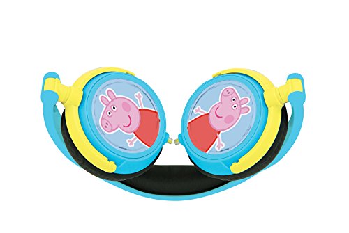 LEXIBOOK HP015PP Peppa Pig-Cascos audio, auriculares estéreo, diadema ajustable y plegable, 20.4 x 16.8 x 7.3 cm