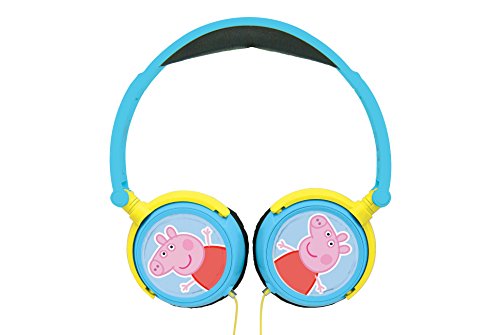 LEXIBOOK HP015PP Peppa Pig-Cascos audio, auriculares estéreo, diadema ajustable y plegable, 20.4 x 16.8 x 7.3 cm