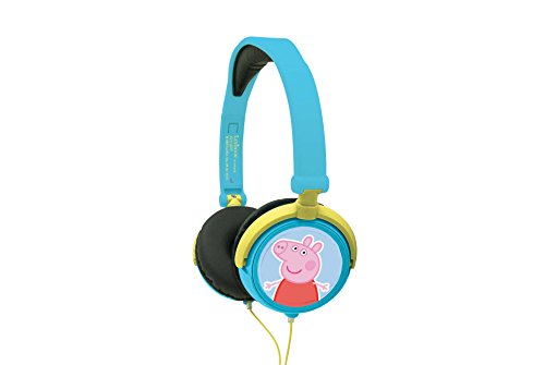 LEXIBOOK HP015PP Peppa Pig-Cascos audio, auriculares estéreo, diadema ajustable y plegable, 20.4 x 16.8 x 7.3 cm