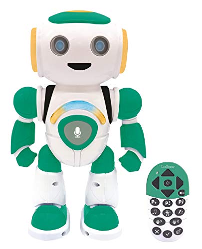 Lexibook Jr. Robot Inteligente Que Lee en los Pensamientos, Juguete para niños y niñas Powerman Junior Danza Reproduce música Quiz Animales Karaoke programable Stem Naranja/Verde, ROB21FR