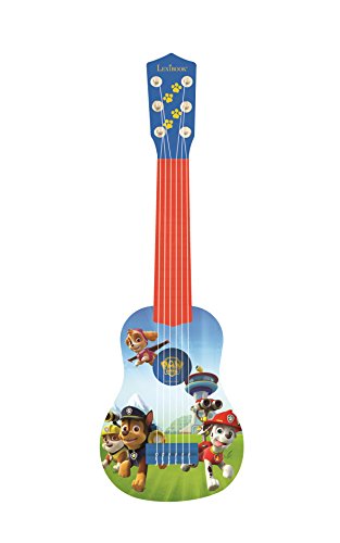 LEXIBOOK K200PA Paw Patrol, color la patrulla canina-mi primera guitarra, 53cm, 6 cuerdas, instrumento infantil a partir de 3 años