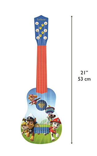 LEXIBOOK K200PA Paw Patrol, color la patrulla canina-mi primera guitarra, 53cm, 6 cuerdas, instrumento infantil a partir de 3 años