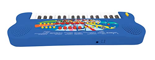 LEXIBOOK Paw Patrol Teclado electrónico, Piano de 32 Teclas, Micrófono para Cantar, 22 Canciones de demostración, operado con batería, Azul/Rojo