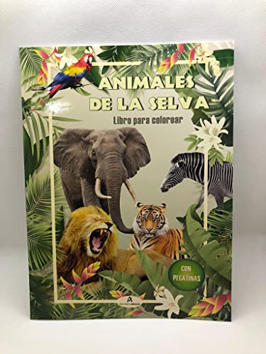 libro dinosaurios + pegatinas dinosaurios y libro colorear animales + pegatinas animales y 1 paquete de rotuladores de colores. x2 cuadernos para colorear para niños de todas las edades.