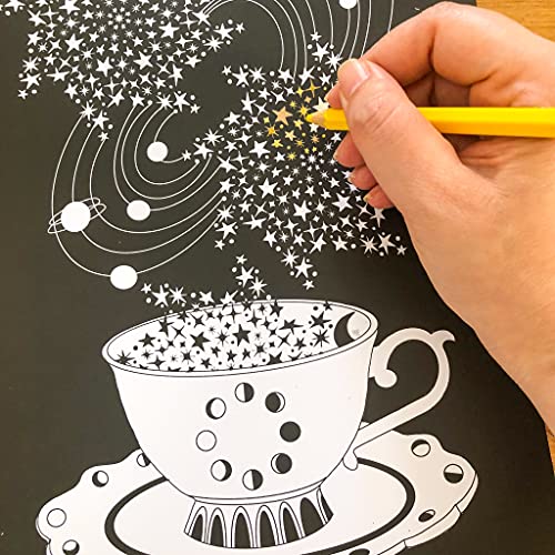 Libro Tea & Mandalas colorear adultos con app en español de Minitips para colorear, papel grueso y espiral, impresión a una cara y tamaño A4