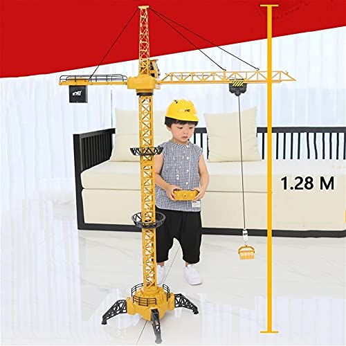 Liiokiy Juguetes Modelo RC Vehículo de construcción de la grúa de la Torre del Control Remoto del Coche RC Juguete para automóvil Control Remoto inalámbrico Torre Crane Sitio de construcción Vehículo