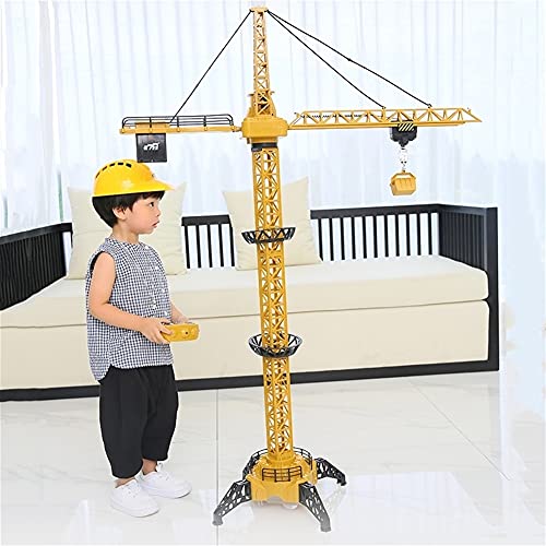 Liiokiy Juguetes Modelo RC Vehículo de construcción de la grúa de la Torre del Control Remoto del Coche RC Juguete para automóvil Control Remoto inalámbrico Torre Crane Sitio de construcción Vehículo