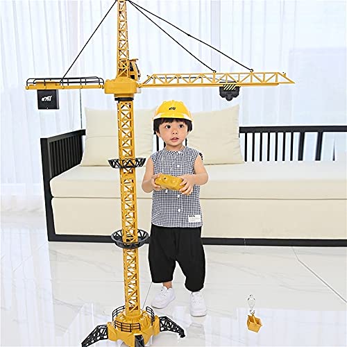 Liiokiy Juguetes Modelo RC Vehículo de construcción de la grúa de la Torre del Control Remoto del Coche RC Juguete para automóvil Control Remoto inalámbrico Torre Crane Sitio de construcción Vehículo