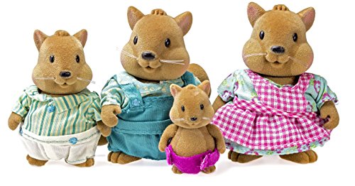 Li'l Woodzeez – Familia Ardilla Ardilla – Juego de 5 Piezas de Juguete con Figuras de Animales en Miniatura y Libro de Cuentos – Juguetes de Animales y Accesorios para niños a Partir de 3 años