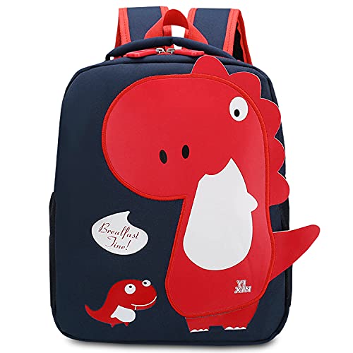 lilibaby Mochila Infantil Dinosaurio Kindergarten,Pequeñas Mochilas Bolsas Escolares de Dibujos Animados Animales para Niñas Primaria Linda Bolso Bebe Guarderia Preescolar para 2-5 años (Azul-S1)