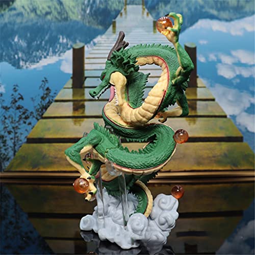 lilongjiao Dragon Ball Z Figuras Shenron Dragonball Z Figuras Set Esferas del Dragon Balls Shelf Figuras DBZ con Estante de montaña, 15 cm