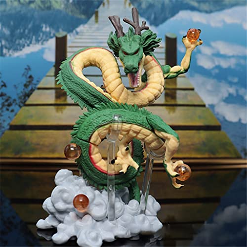 lilongjiao Dragon Ball Z Figuras Shenron Dragonball Z Figuras Set Esferas del Dragon Balls Shelf Figuras DBZ con Estante de montaña, 15 cm