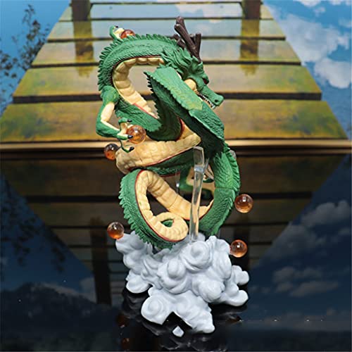 lilongjiao Dragon Ball Z Figuras Shenron Dragonball Z Figuras Set Esferas del Dragon Balls Shelf Figuras DBZ con Estante de montaña, 15 cm