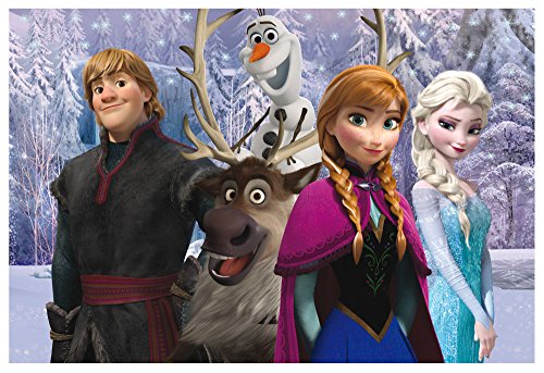 Lisciani Puzzle para niños de 108 piezas 2 en 1, Doble Cara con reverso para colorear - Disney Frozen La Reina de las Nieves 49301