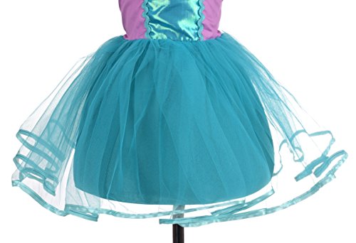 Lito Angels Disfraz de Princesa Ariel Vestido Tul Sirenita para Bebé Niñas Talla 18-24 Meses, Verde