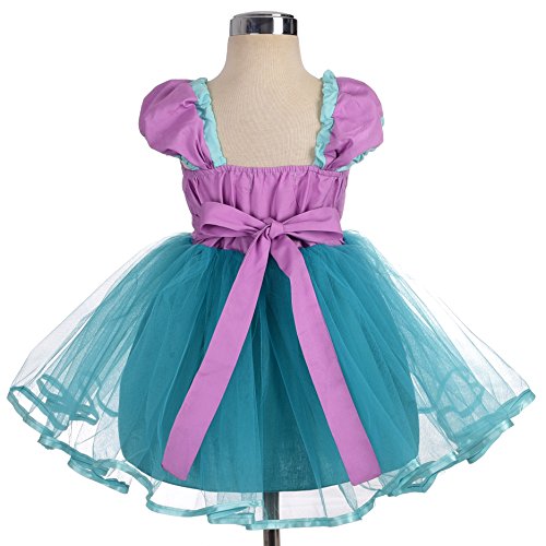 Lito Angels Disfraz de Princesa Ariel Vestido Tul Sirenita para Bebé Niñas Talla 18-24 Meses, Verde