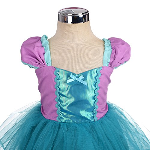 Lito Angels Disfraz de Princesa Ariel Vestido Tul Sirenita para Bebé Niñas Talla 18-24 Meses, Verde