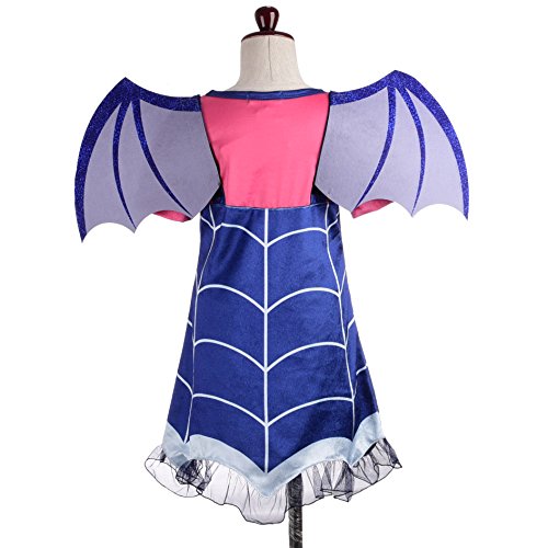 Lito Angels Vestido de Disfraz Vampirina para Niñas, con Alas de Murciélago Aro de Pelo, Talla 3-4 años, B