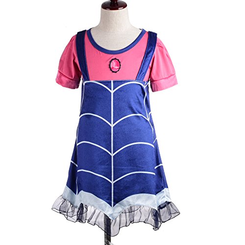 Lito Angels Vestido de Disfraz Vampirina para Niñas, con Alas de Murciélago Aro de Pelo, Talla 3-4 años, B