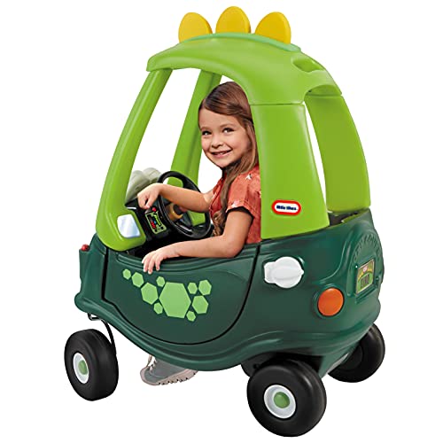 Litte Tikes Cosy Coupe Dino - Furgoneta de Montar para Niños - con Puertas Que se Abren de Verdad, Reposapiés y Claxon - Fomenta el Juego Activo - Edad: de 18 Meses a 5 Años