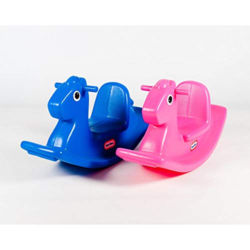 Little Tikes Caballo Mecedor, Juego Activo para Niños Pequeños, Asas de Fácil Agarre y Silla Estable para Mayor Seguridad, Fabricación Duradera, Magenta