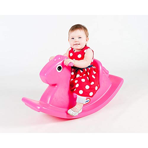 Little Tikes Caballo Mecedor, Juego Activo para Niños Pequeños, Asas de Fácil Agarre y Silla Estable para Mayor Seguridad, Fabricación Duradera, Magenta