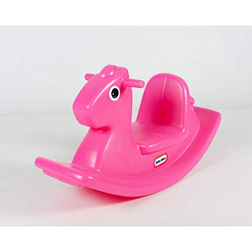 Little Tikes Caballo Mecedor, Juego Activo para Niños Pequeños, Asas de Fácil Agarre y Silla Estable para Mayor Seguridad, Fabricación Duradera, Magenta