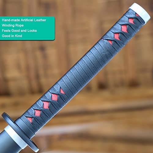 LIUD Espada Demon Slayer Tanjiro Katana De Madera Espada Anime Cosplay Katana Juguete Cuchillo Replica Espadas Anime Japonés Fans Regalo Juguetes Decorativos (Size : 76cm/30inch)