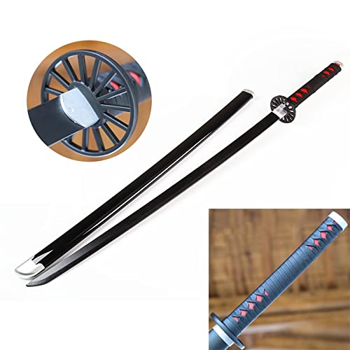 LIUD Espada Demon Slayer Tanjiro Katana De Madera Espada Anime Cosplay Katana Juguete Cuchillo Replica Espadas Anime Japonés Fans Regalo Juguetes Decorativos (Size : 76cm/30inch)