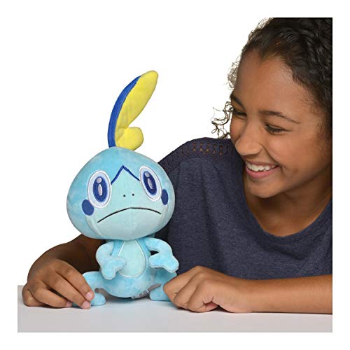 Lively Moments Pokémon Galar de peluche con espada y escudo de Nintendo Switch – Memmeon + tarjeta de felicitación gratis