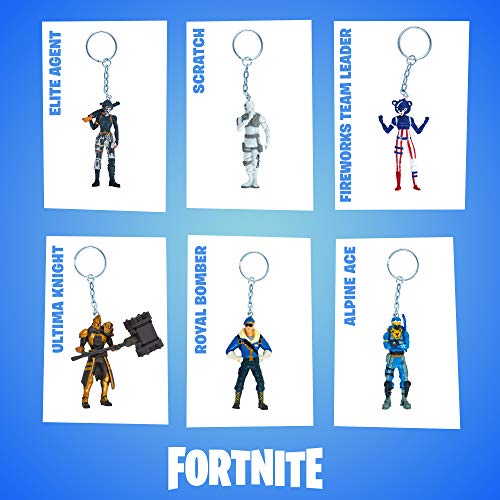 Llaveros con Personajes de Fortnite Pack de Lujo de 5 - Llavero con Figuras auténticas, Personajes Populares de Fornite Battle Royale - Serie 3 (Caja de Lujo - A)