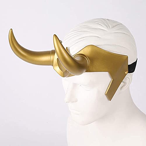 Loki Casco Cuernos Cosplay, 2021 TV Loki Series Películas Thor Ragnarok Loki Corona Máscara Cosplay Halloween Accesorios de disfraz