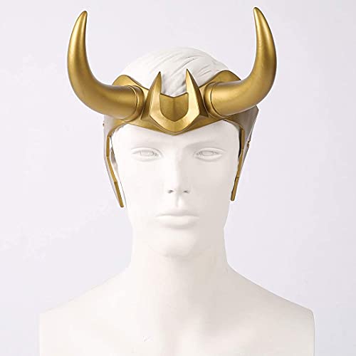 Loki Casco Cuernos Cosplay, 2021 TV Loki Series Películas Thor Ragnarok Loki Corona Máscara Cosplay Halloween Accesorios de disfraz