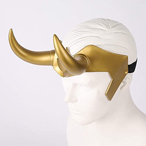 Loki Casco Horns Cosplay, 2021 TV Loki Series Película Thor Ragnarok Loki Corona Máscara Cosplay Halloween Accesorios