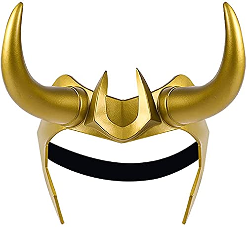 Loki Casco Horns Cosplay, 2021 TV Loki Series Película Thor Ragnarok Loki Corona Máscara Cosplay Halloween Accesorios