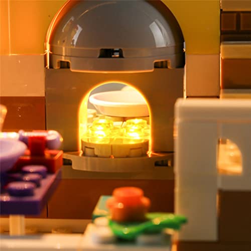 LOO LA Conjunto de luz LED Compatible con Lego Friends Heartlake City Restaurant, Kit de luz LED Compatible con Lego 41379 Bloques de construcción Modelo (no Incluido el Modelo)