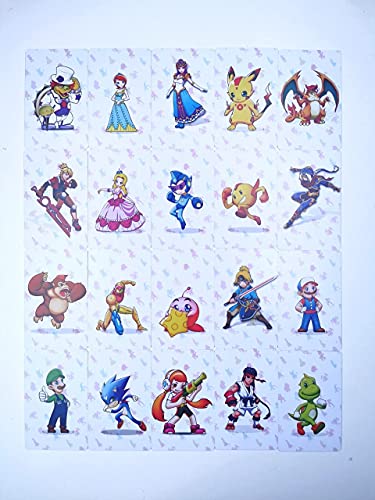 Lote de 20 tarjetas NFC estilo Amiibo para el juego Super Smash Bros Ultimate con una bolsa de almacenamiento