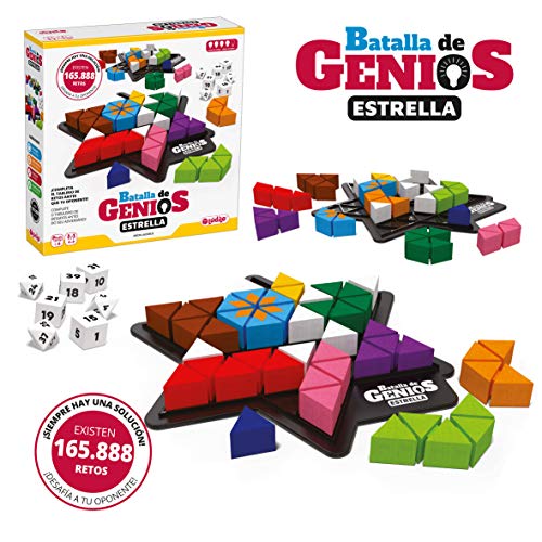 Lúdilo- Batalla de genios Stars, Rompecabezas 3D, Mesa Educativo + Palabrea, Juego Educativo en Familia de Agilidad Mental, Desarrollo del lenguaje ()