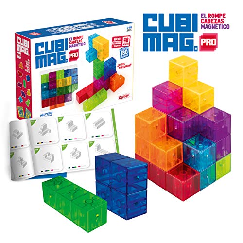 Lúdilo- Cubimag Pro niños, Rompecabezas magnético, Juego de Viaje, Juguetes educativos, Puzzle 3D, Potencia la lógica y la visión Espacial, Multicolor (80954)