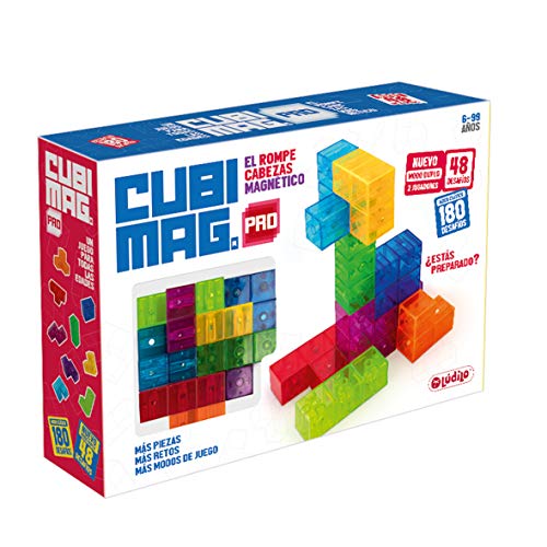 Lúdilo- Cubimag Pro niños, Rompecabezas magnético, Juego de Viaje, Juguetes educativos, Puzzle 3D, Potencia la lógica y la visión Espacial, Multicolor (80954)