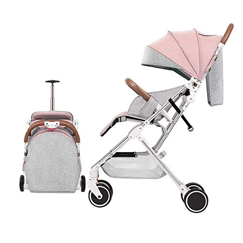 LXDDP Cochecito Plegable, Cochecito de Viaje Ligero para bebés, Silla de Paseo 2 en 1 con Asiento Trasero reclinable, Cochecitos de niños compactos y Ligeros, Desde el Nacimiento hasta los 25 Kg