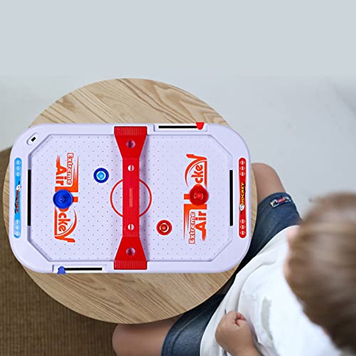 M-MIAO Air Hockey sobre Hielo Disparando Divertidos Juguetes para Niños,Mini Mesa De Hockey De Aire,Maquina Arcade Portatil,Juego De Acción Y Reflejo para Niños Y Familias,52×13×8.5cm