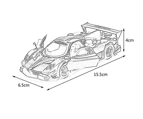 M-zen Versión de lujo Modelo de coche Coche de metal Coche de fundición a presión Modelo de coche de aleación Pagani Zonda R Modelo de coche deportivo Juguete de afición Gente exitosa Colecciones prec