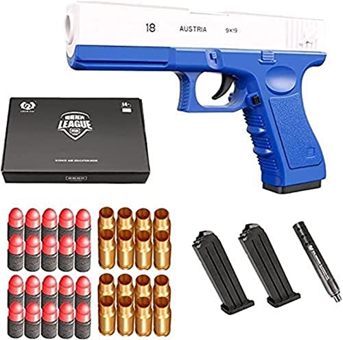 M1911 Ery Ery Ecry Soft Bullet Gun/Soft Bullet Pistol - Pistola de Juguete for niños con la Revista y Balas de silenciador Realista 1: 1 Pistola de Juguete for niños (Color : Bleu)