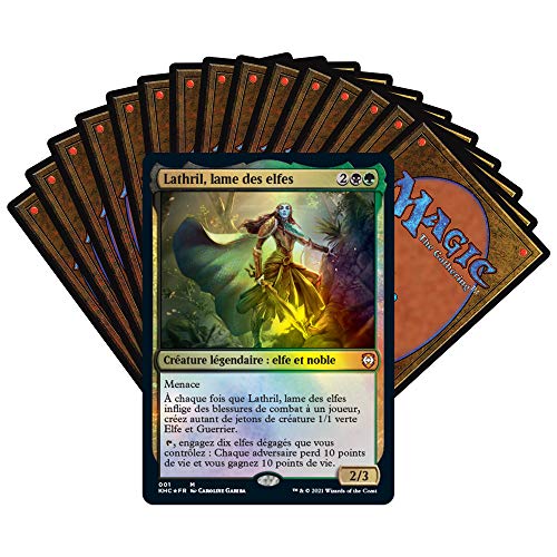 Magic The Gathering Commander Kaldheim: Empire elfe (Carta de 100 Cartas), Color Verde y Negro