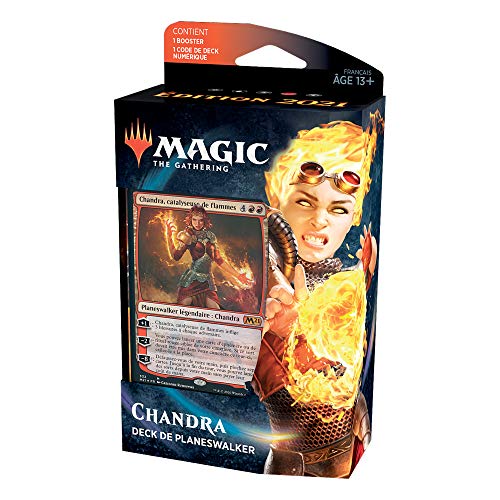 Magic The Gathering Deck de planeswalker Chandra catalizador de Llamas, edición básica 2021 (Wizards of The Coast C76581010)