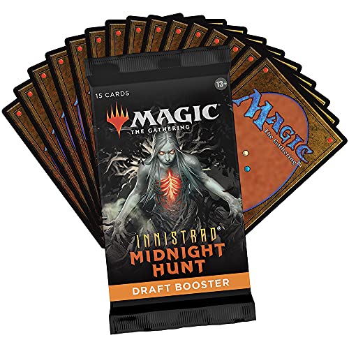 Magic: The Gathering Innistrad: Caja de sobres de Draft de Cacería de medianoche | 36 paquetes (540 cartas Magic)